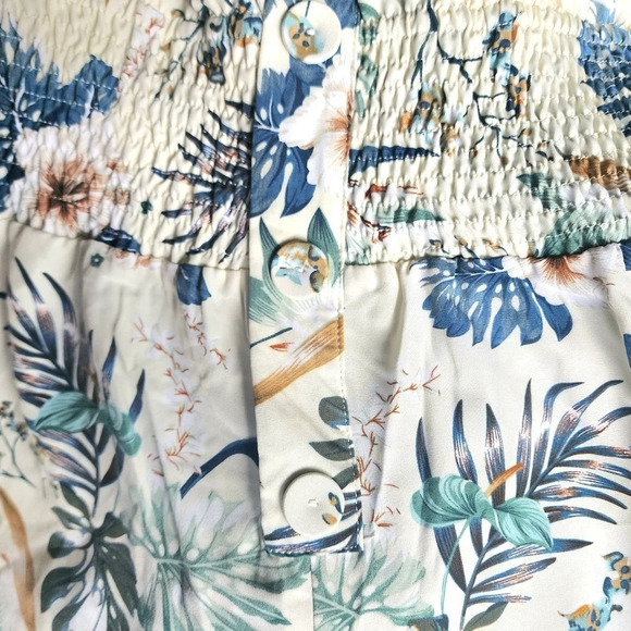 π2XL Floral Print High Waist Wide-Leg Spring Summer Beach Pants Boho Chic Style - Picture 5 of 9